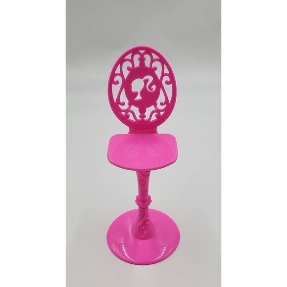 Mattel Barbie Dollhouse Furniture Pink Bar Stool - Picture 1 of 4